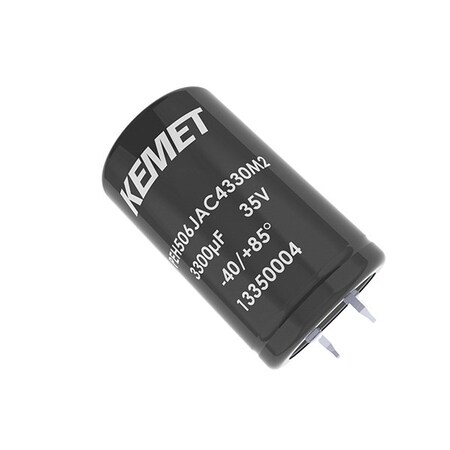 Kemet Aluminum Electrolytic Capacitor, Polarized, 400V, 20% +Tol, 20% -Tol, 180Uf, Through Hole Mount A511DD181M400A